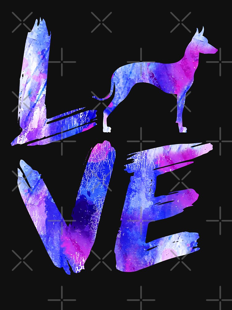 Imagen 7 de 7, Camiseta clásica con la obra Xoloitzcuintli Xolo Dog Love Watercolor Design, diseñada y vendida por rafaeltto.