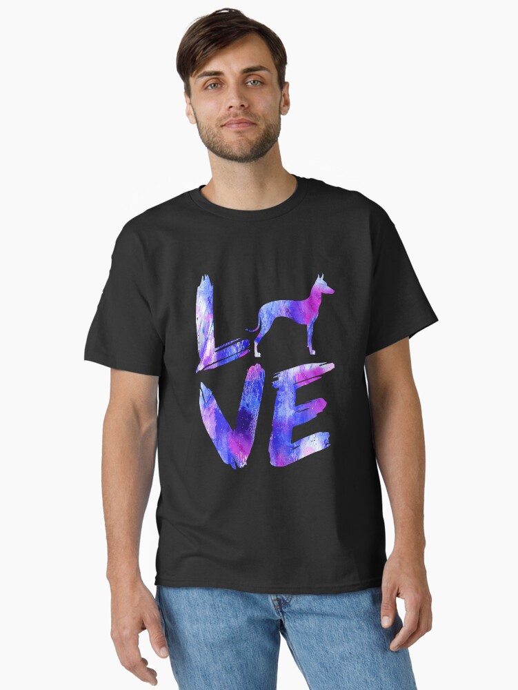 Imagen 2 de 7, Camiseta clásica con la obra Xoloitzcuintli Xolo Dog Love Watercolor Design, diseñada y vendida por rafaeltto.