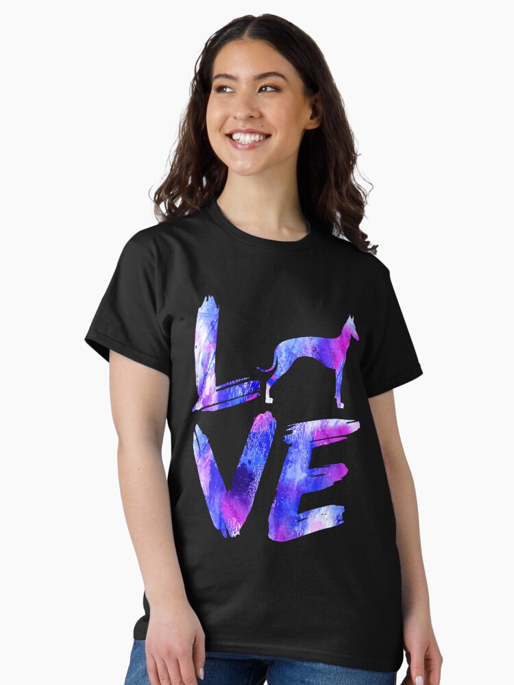 Imagen 1 de 7, Camiseta clásica con la obra Xoloitzcuintli Xolo Dog Love Watercolor Design, diseñada y vendida por rafaeltto.
