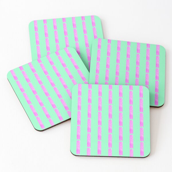 Item preview, Pink and green vertical striped designed and sold by lausn.