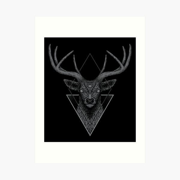Dark Deer Art Print