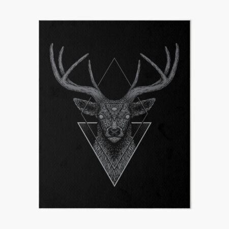 Dark Deer Art Board Print