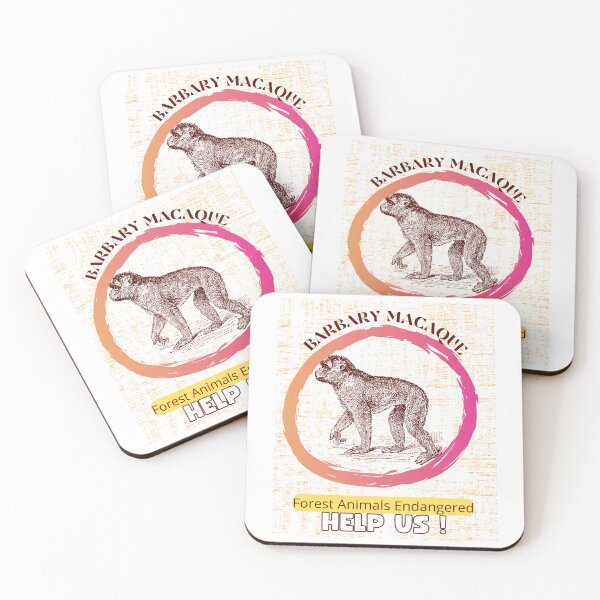Item preview,  Barbary Macaque Save Us ! designed and sold by yassooarts.