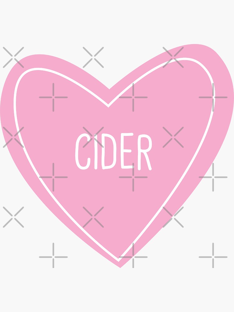 "I Love Cider Heart" Sticker for Sale by teesaurus Redbubble