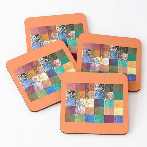 Item preview, Heart to Heart Rendition, 5x6=30 (with orange border) designed and sold by Kerryn Madsen-Pietsch.