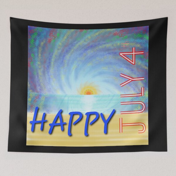 Item preview, Happy July 4th beach fireworks  designed and sold by EJoyC.