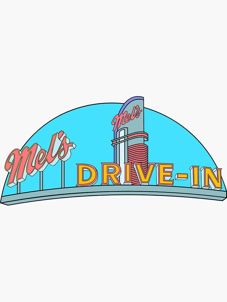 mel-s-drive-in-sticker-by-themeparknow-redbubble