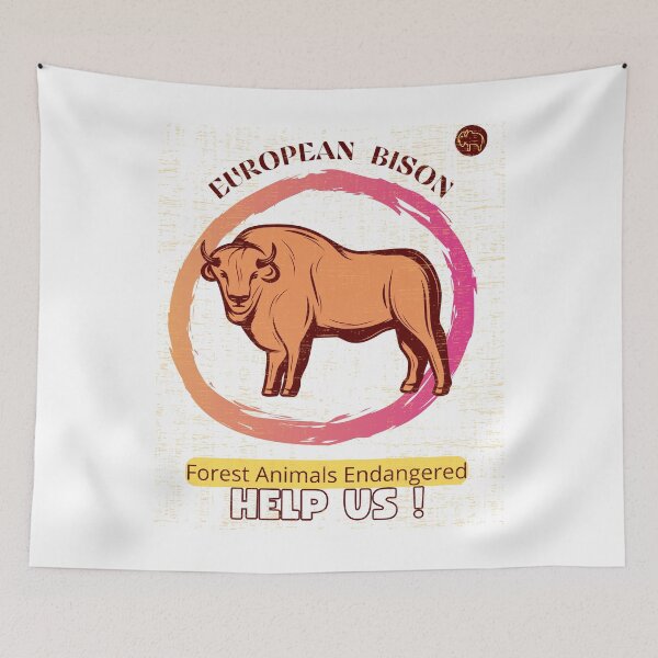 Item preview,  European Bison Help Us ! designed and sold by yassooarts.