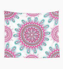 Rosa und blaue Mandala Wandbehang