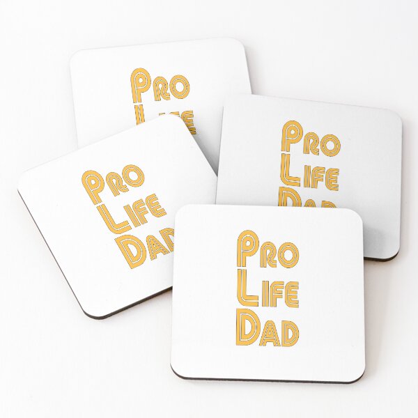 Item preview, Yellow with black stroke Pro Life Dad Line retro letters designed and sold by Patrick Chastain.