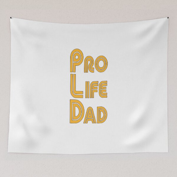 Item preview, Yellow with black stroke Pro Life Dad Line retro letters designed and sold by Patrick Chastain.
