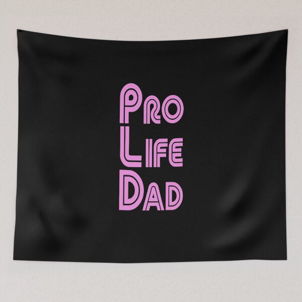Item preview, Pink Pro Life Dad Line retro letters designed and sold by Patrick Chastain.