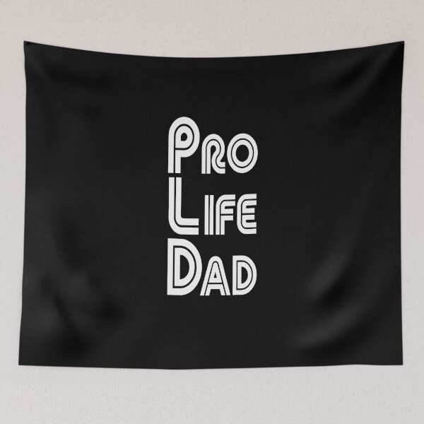 Item preview, White Pro Life Dad Line retro letters designed and sold by Patrick Chastain.