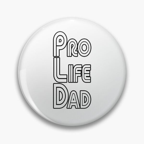 Item preview, White with black stroke Pro Life Dad Line retro letters designed and sold by Patrick Chastain.