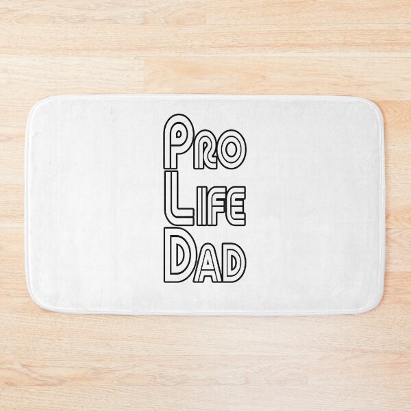 Item preview, White with black stroke Pro Life Dad Line retro letters designed and sold by Patrick Chastain.