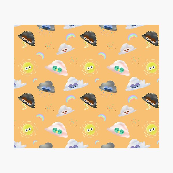 Artikelvorschau, Muster der Wolkenserie - Orange entworfen und verkauft von MILdecals.