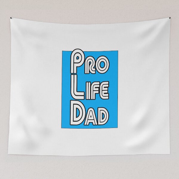 Item preview, Blue box, Pro Life Dad Line retro letters designed and sold by Patrick Chastain.
