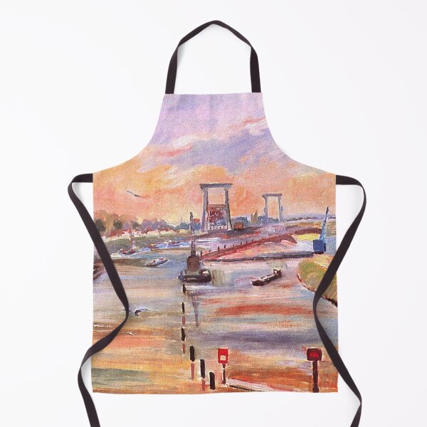 Item preview, Friedrichsfeld Lock on the Wesel-Datteln Canal, North Rhine Westphalia Germany, Old Classical 19th Century Painting designed and sold by Maljonic.