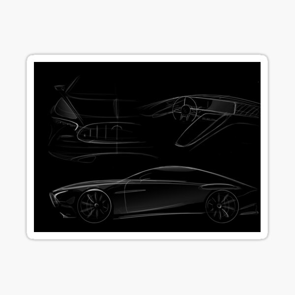 Croquis de voiture Sticker
