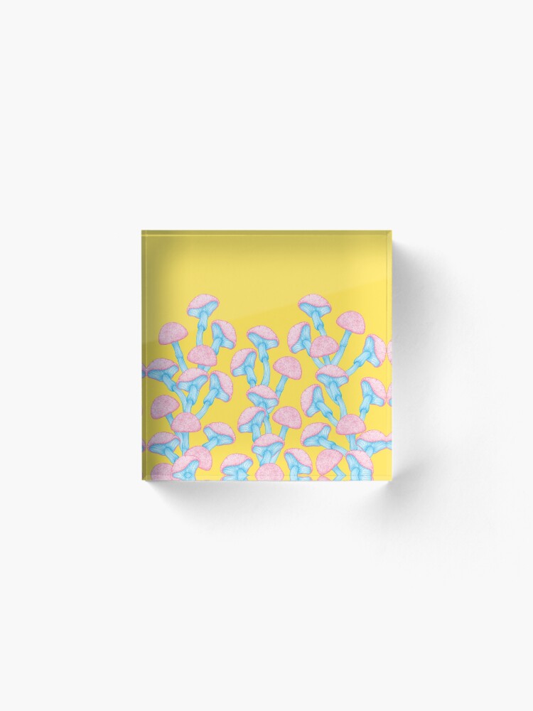 Alternate view of The Garden of Wonderland Mushroom Acrylic Block
