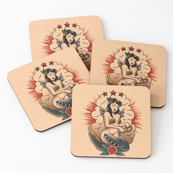 Item preview, Salty-Dog American Traditional Mermaid designed and sold by salty-dog.
