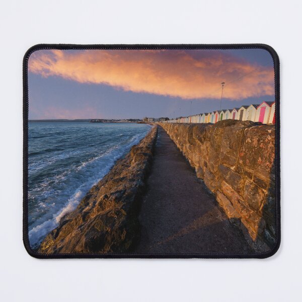 Item preview, Preston Sands Beach Huts Under The Sunrise Cloud designed and sold by rawshutterbug.