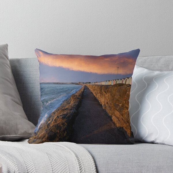 Item preview, Preston Sands Beach Huts Under The Sunrise Cloud designed and sold by rawshutterbug.