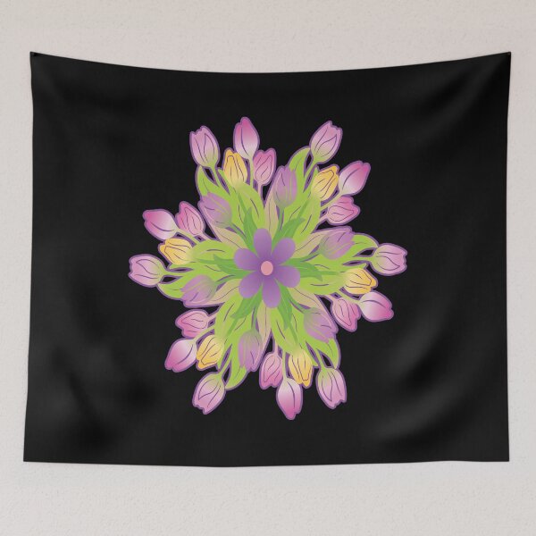 Item preview,  purple and gold summer floral seamless pattern,for flowers lovers designed and sold by fatydesignspace.