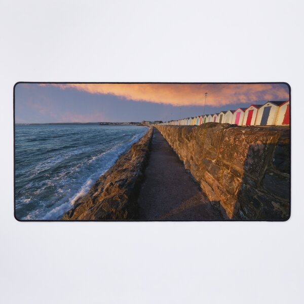 Item preview, Preston Sands Beach Huts Under The Sunrise Cloud designed and sold by rawshutterbug.
