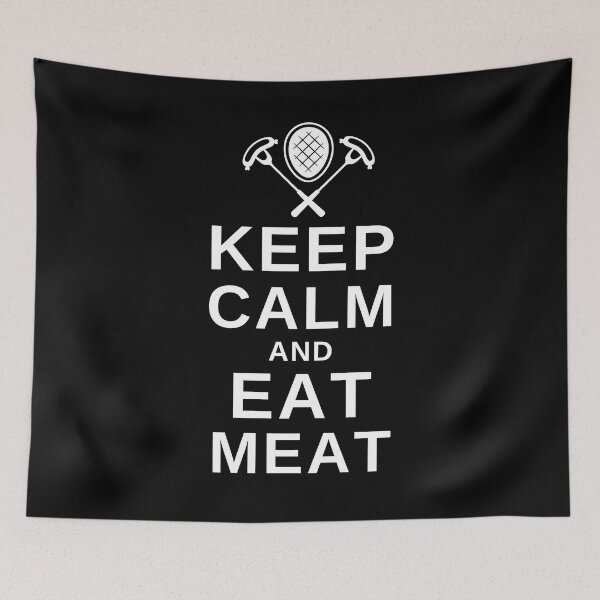 Item preview, Keep Calm and Eat Meat - Funny BBQ designed and sold by MacAndMoose.