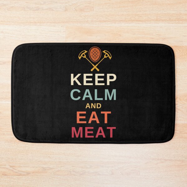 Item preview, Keep Calm and Eat Meat - Funny BBQ designed and sold by MacAndMoose.