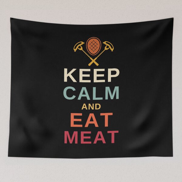 Item preview, Keep Calm and Eat Meat - Funny BBQ designed and sold by MacAndMoose.