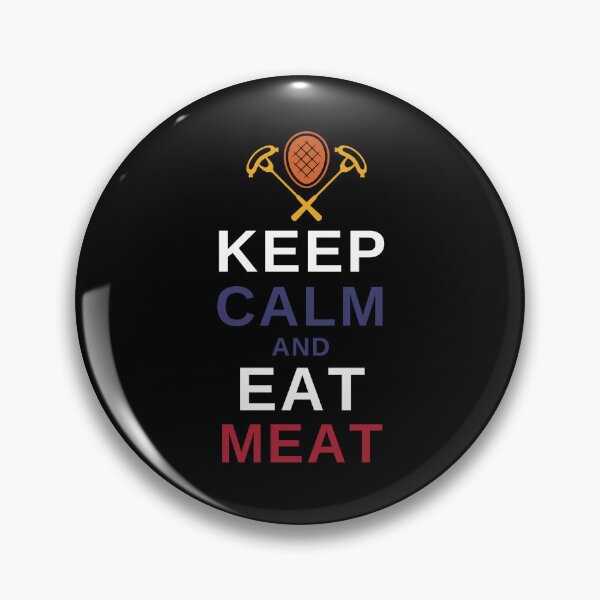 Item preview, Keep Calm and Eat Meat - Funny BBQ designed and sold by MacAndMoose.