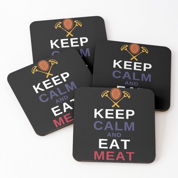Item preview, Keep Calm and Eat Meat - Funny BBQ designed and sold by MacAndMoose.