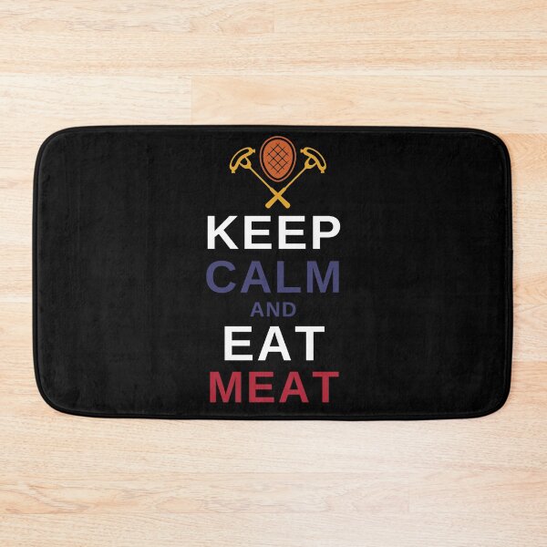Item preview, Keep Calm and Eat Meat - Funny BBQ designed and sold by MacAndMoose.