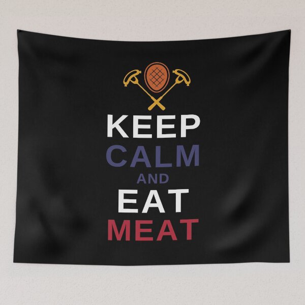 Item preview, Keep Calm and Eat Meat - Funny BBQ designed and sold by MacAndMoose.