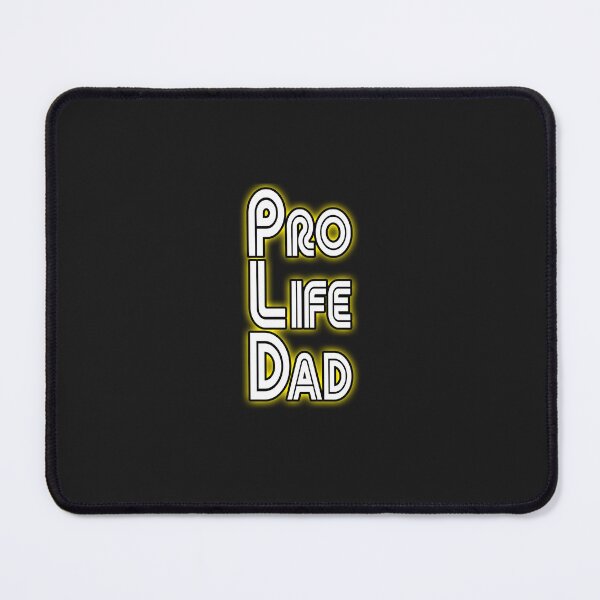 Item preview, White black with Yellow glow, Pro Life Dad Line retro letters designed and sold by Patrick Chastain.