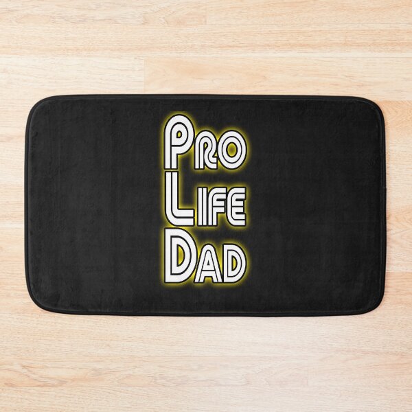 Item preview, White black with Yellow glow, Pro Life Dad Line retro letters designed and sold by Patrick Chastain.