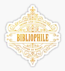 Pegatina Bibliófilo de oro
