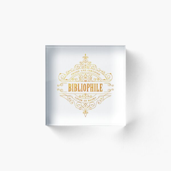 Gold Bibliophile Acrylic Block
