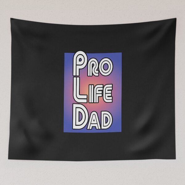 Item preview, Purple yellow glow gradient box, Pro Life Dad Line retro letters designed and sold by Patrick Chastain.