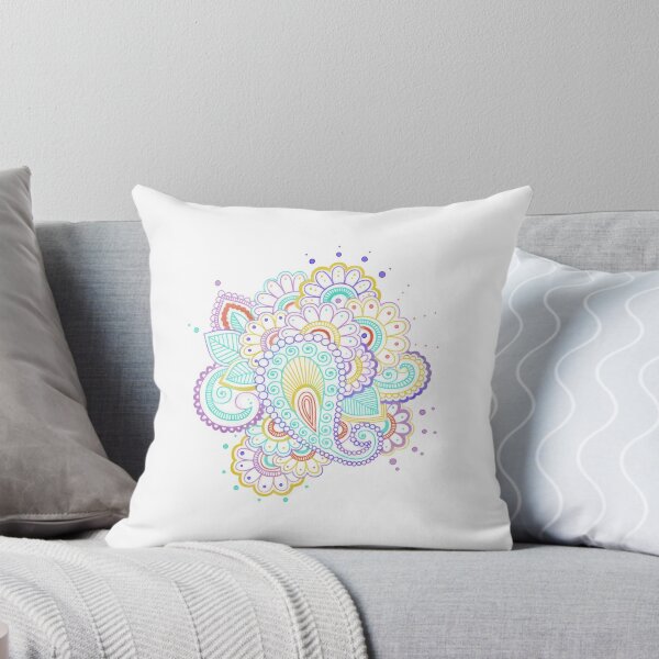 Artikelvorschau, Aquarell Blumen und Paisley Henna entworfen und verkauft von BelovedEarth.