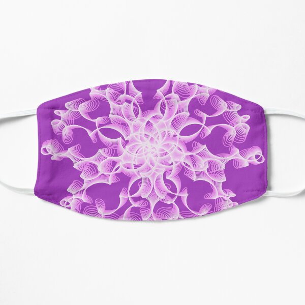 Abstract Flower in Lilac Flat Mask