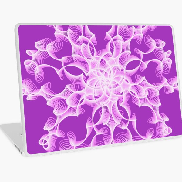 Abstract Flower in Lilac Laptop Skin