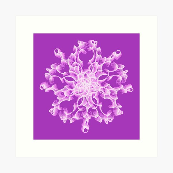 Abstract Flower in Lilac Art Print
