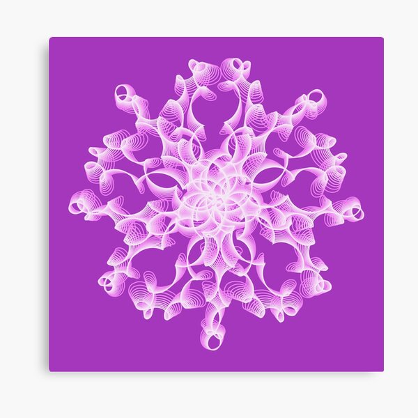 Abstract Flower in Lilac Canvas Print