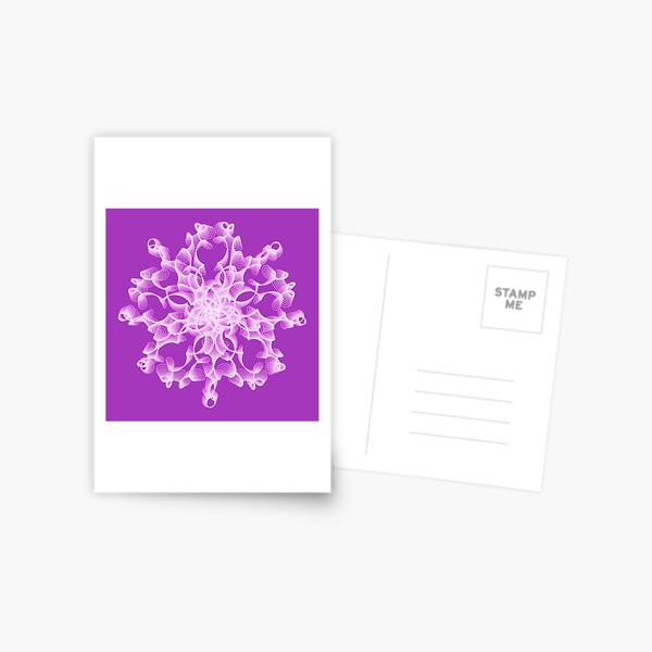 Abstract Flower in Lilac Postcard