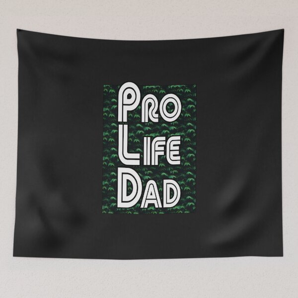 Item preview, Green black trees, Pro Life Dad Line retro letters designed and sold by Patrick Chastain.