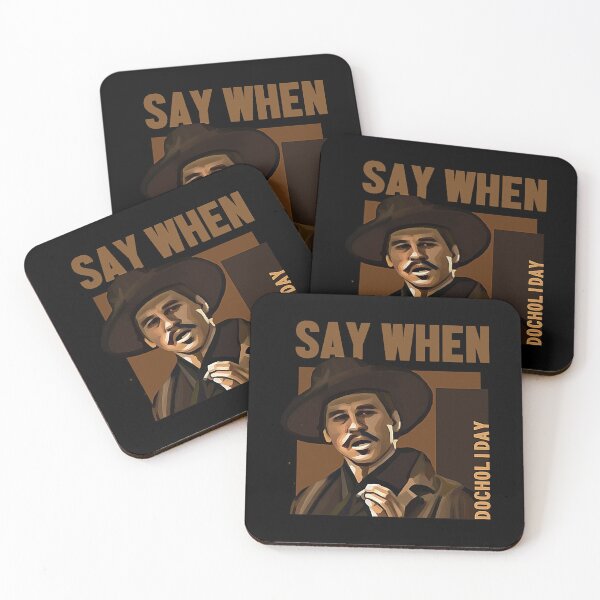Item preview, Say When - Doc Holiday Huckleberry Gift Fan designed and sold by ElectaWeber.