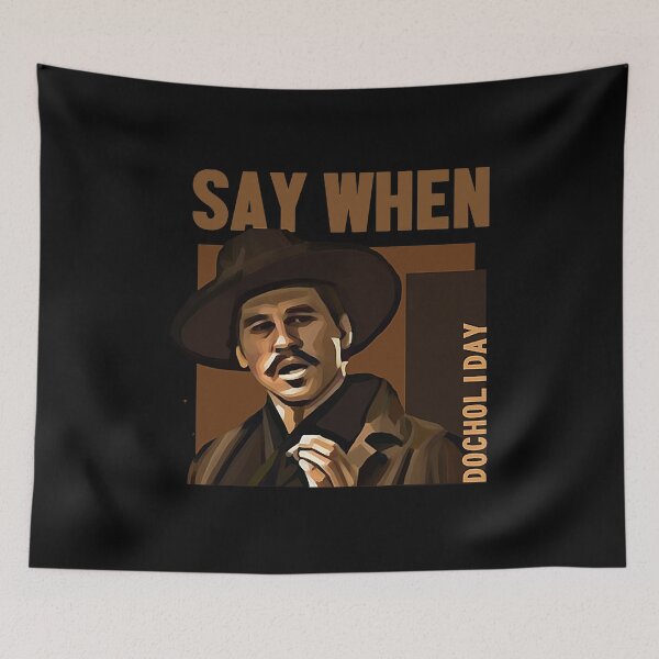 Item preview, Say When - Doc Holiday Huckleberry Gift Fan designed and sold by ElectaWeber.